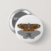 Badge Rond 5 Cm Monogramme Brahmin Moth (Devant & derrière)