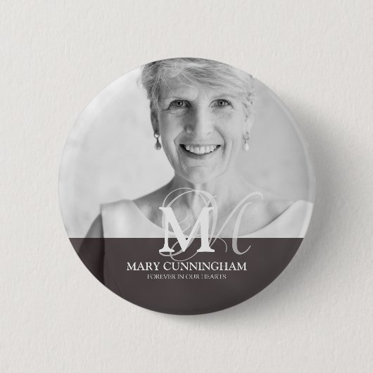 Badge Rond 5 Cm Monogramme classique (Devant)