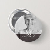 Badge Rond 5 Cm Monogramme classique (Devant & derrière)