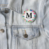 Badge Rond 5 Cm Monogramme de femme de ménage mexicaine (En situation)