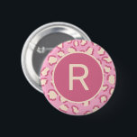 Badge Rond 5 Cm Monogramme de fille rose moderne Personnalisé<br><div class="desc">Moderne Pink Cowgirl Monogram Personnalisé Buttons dispose d'un motif de fille rose avec votre monogramon personnalisé au centre. Personnalisez en modifiant le texte dans la zone de texte ou supprimez sans texte. Créé par Evco Studio www.zazzle.com/store/evcostudio</div>