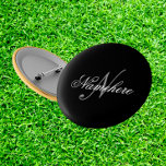 Badge Rond 5 Cm Monogramme de nom noir et blanc personnalisé uniqu<br><div class="desc">Personnalisé Unique Noir et Blanc Nom Monogramme Design pour tout le monde.</div>