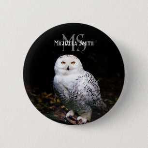 Badge Rond 5 Cm Monogramme de nom personnalisé de majestueuse chou