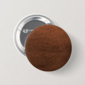 Badge Rond 5 Cm Monogramme en cuir Brown de texture (Devant & derrière)