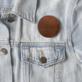 Badge Rond 5 Cm Monogramme en cuir Brown de texture (En situation)