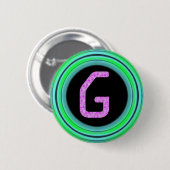 Badge Rond 5 Cm Monogramme "G" (Devant & derrière)