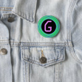 Badge Rond 5 Cm Monogramme "G" (En situation)