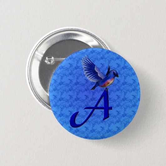 Badge Rond 5 Cm Monogramme initial A (Devant & derrière)
