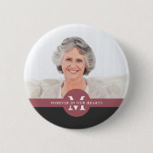 Badge Rond 5 Cm Monogramme Monogramme Photo Memorial (Devant)