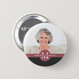 Badge Rond 5 Cm Monogramme Monogramme Photo Memorial