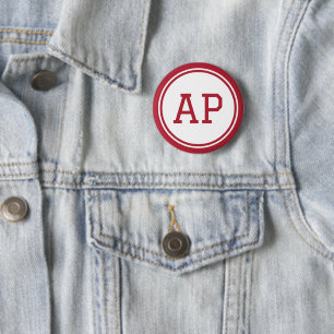 Badge Rond 5 Cm Monogramme personnalisé de l'étudiant universitair