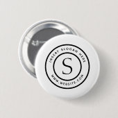 Badge Rond 5 Cm Monogramme professionnel personnalisé (Devant & derrière)