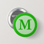 Badge Rond 5 Cm monogramme vert (Devant & derrière)