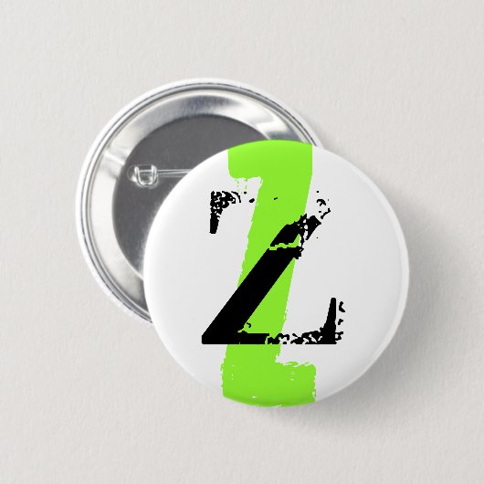 Badge Rond 5 Cm monogramme Z (Devant & derrière)