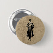 Badge Rond 5 Cm Monsieur élégant (Devant & derrière)