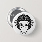 Badge Rond 5 Cm monsieur monkey (Devant & derrière)