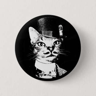Badge Rond 5 Cm Monsieur Oswin Cat Button