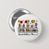 Badge Rond 5 Cm Monster 4th Birthday Tshirts et cadeaux (Devant & derrière)