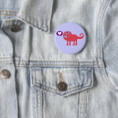 Badge Rond 5 Cm Monster mignon de l'amour (En situation)