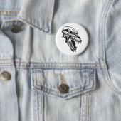 Badge Rond 5 Cm Monster Skull (En situation)