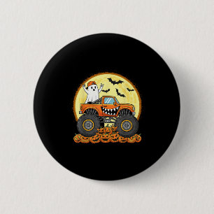 Badge Rond 5 Cm Monster Truck Cute Boo Citrouille Funny Halloween