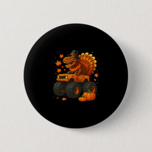 Badge Rond 5 Cm Monster Truck Trex Dinosaure Dinde Fall Thanksgivi