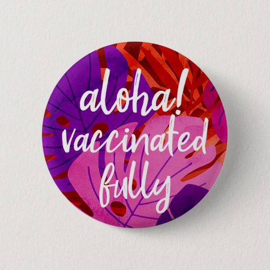 Badge Rond 5 Cm Monstère Hawaïenne Spirit Island Vacciné Rouge (Devant)