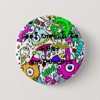 Badge Rond 5 Cm monsters-1, assez cool pour utiliser des bretelles