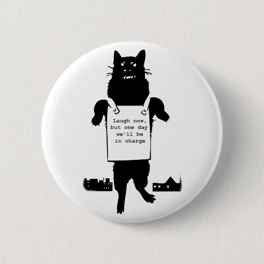 Badge Rond 5 Cm Monstre Cat (Devant)