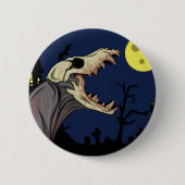 Badge Rond 5 Cm Monstre crâne (Devant)