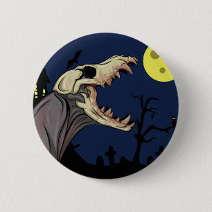 Badge Rond 5 Cm Monstre crâne