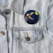 Badge Rond 5 Cm Monstre crâne (En situation)