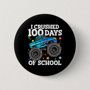 Badge Rond 5 Cm Monstre de camion monstre 100 jours d'école 100e j