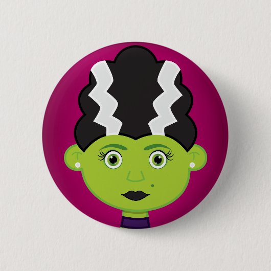 Badge Rond 5 Cm Monstre de fille verte (Devant)