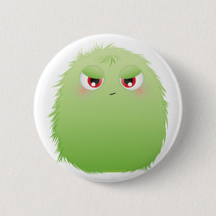 Badge Rond 5 Cm Monstre de furie de mauvaise attitude
