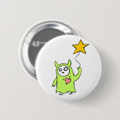 Badge Rond 5 Cm Monstre étoilé (Devant & derrière)