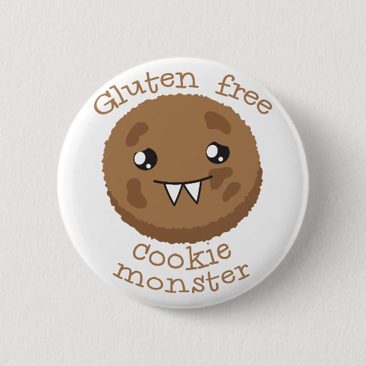 Badge Rond 5 Cm Monstre libre de biscuit de gluten (Devant)