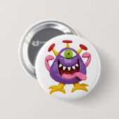 Badge Rond 5 Cm Monstre pourpre (Devant & derrière)
