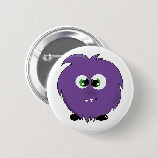 Badge Rond 5 Cm Monstre pourpre mignon (Devant & derrière)