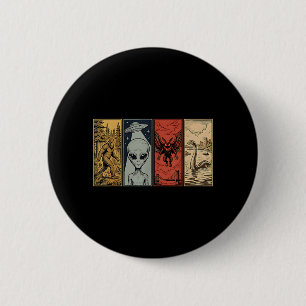 Badge Rond 5 Cm Monstre rétro loch ness mothman bigfoot alien