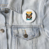 Badge Rond 5 Cm Monstres japonais moth kaiju (En situation)
