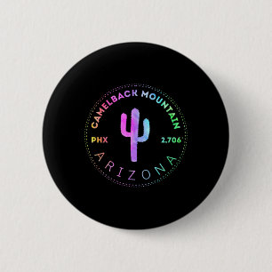 Badge Rond 5 Cm Mont Camelback - Phoenix Arizona Randonnée