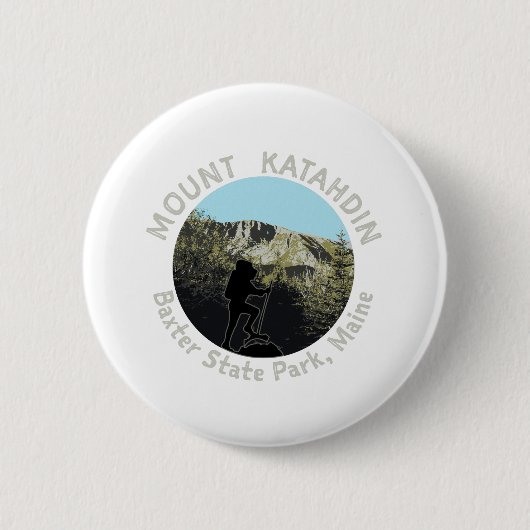 Badge Rond 5 Cm Mont Katahdin (Devant)