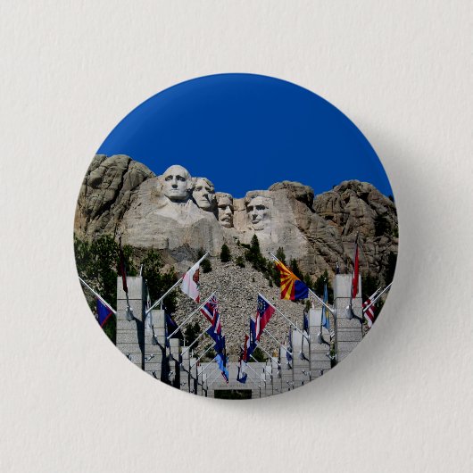 Badge Rond 5 Cm Mont Rushmore Sud Dakota Souvenir (Devant)