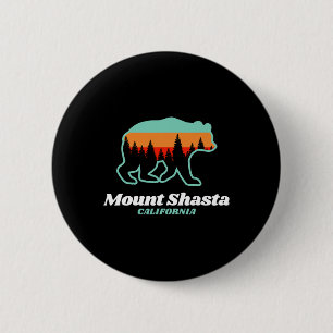 Badge Rond 5 Cm Mont Shasta Californie Ski Alpin Snowboard Ours