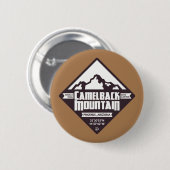 Badge Rond 5 Cm Montagne de Camelback - bouton (Devant & derrière)