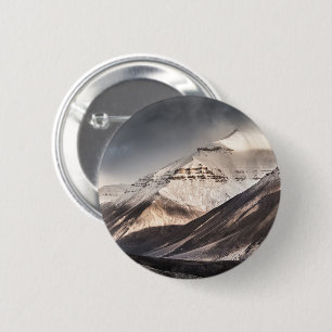 Badge Rond 5 Cm Montagne de Svalbard