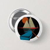 Badge Rond 5 Cm Montagne et étoiles (Devant & derrière)