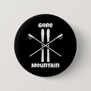 Badge Rond 5 Cm Montagne Gore Adirondacks Ski Skis Ski Alpin Skieu
