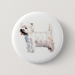Badge Rond 5 Cm Montagne Terrier blanc occidentale Westie
